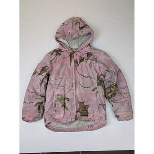 C.E. Schmidt Jacket Youth Small 6-8 Pink Realtree Camo Sherpa Lined Hunting Flaw